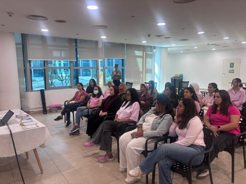 Al Ahli Bank of Kuwait – Egypt lights up its headquarters in pink & organizes an awareness seminar for female employees